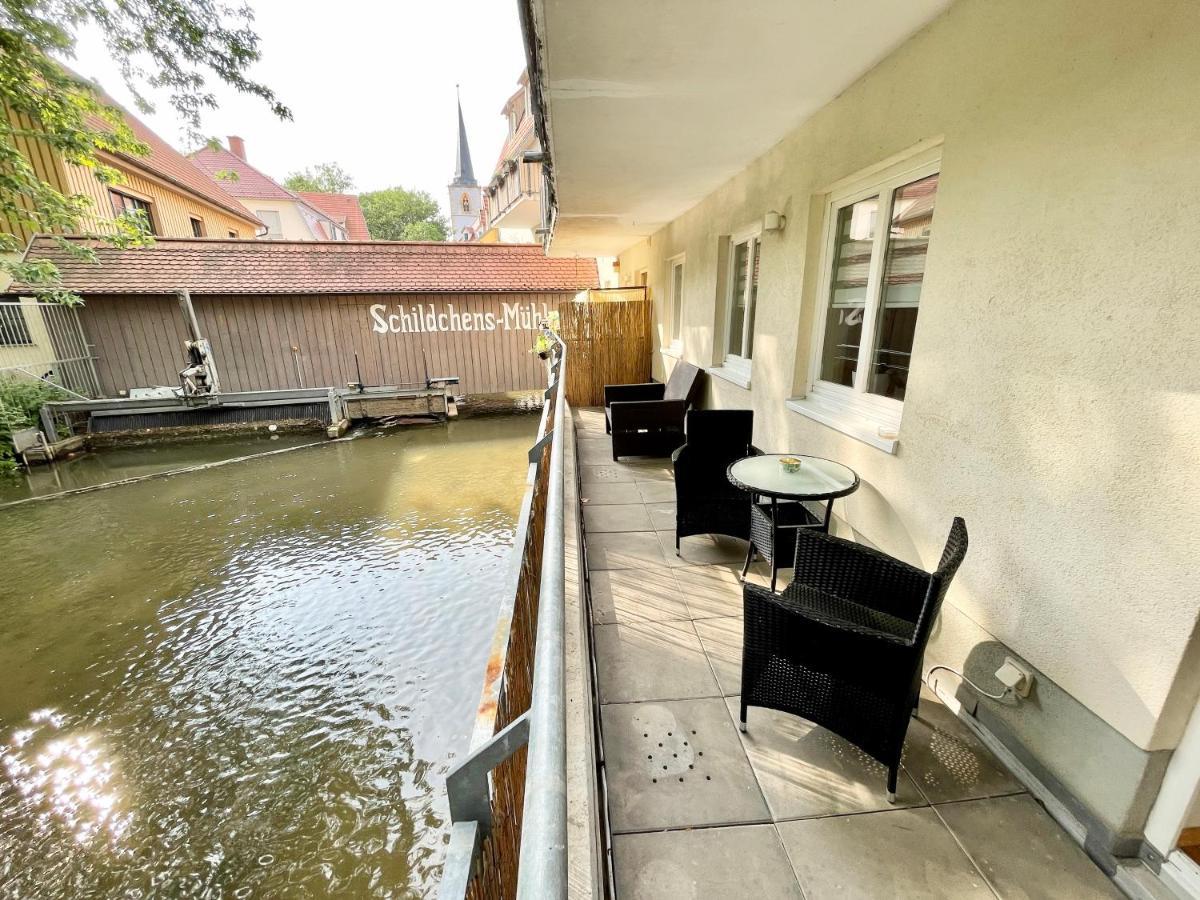 Ferienwohnung Blickfang - Modernes Apartment Direkt In Der Altstadt Von Erfurt Mit Balkon - Beste Lage Und Aussicht Extérieur photo