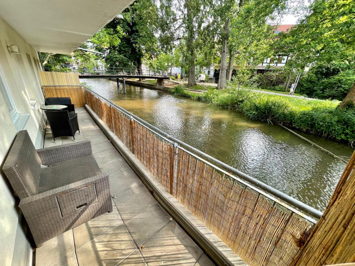 Ferienwohnung Blickfang - Modernes Apartment Direkt In Der Altstadt Von Erfurt Mit Balkon - Beste Lage Und Aussicht Extérieur photo