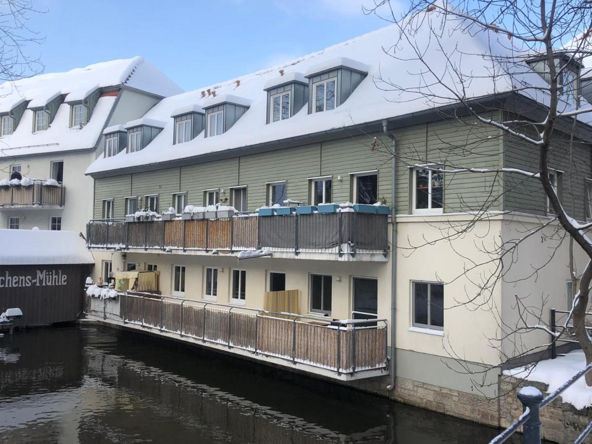 Ferienwohnung Blickfang - Modernes Apartment Direkt In Der Altstadt Von Erfurt Mit Balkon - Beste Lage Und Aussicht Extérieur photo